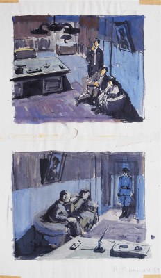 Трошин Николай Степанович. Лот из 11 листов с эскизами сценографии